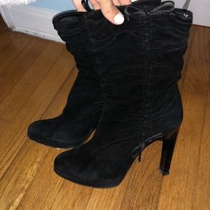 Gucci suede black booties size 8